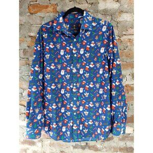 Simon Banks Christmas Shirt Mens Sz M Holiday Santa Angel ab